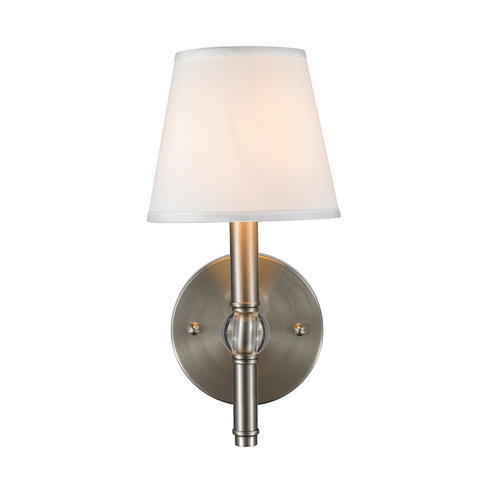 Golden 3500-1W PW-CWH One Light Wall Sconce, Pewter