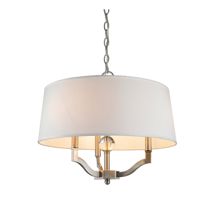 Golden 3500-SF PW-CWH Three Light Semi-Flush Mount, Pewter