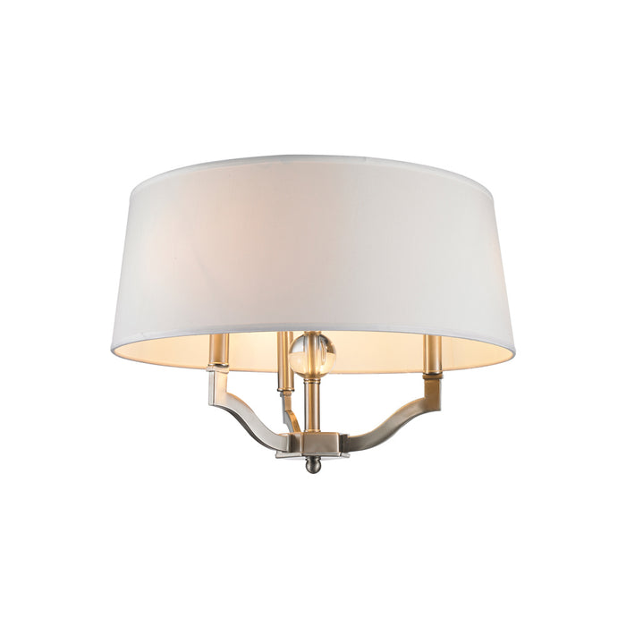 Golden 3500-SF PW-CWH Three Light Semi-Flush Mount, Pewter