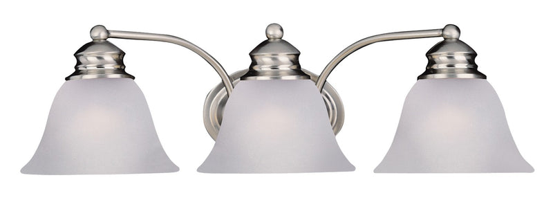 Maxim 2688FTSN Three Light Bath Vanity, Satin Nickel
