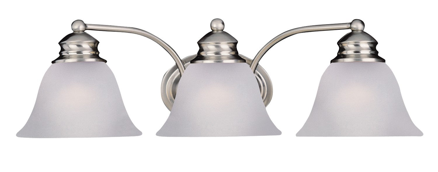 Maxim 2688FTSN Three Light Bath Vanity, Satin Nickel