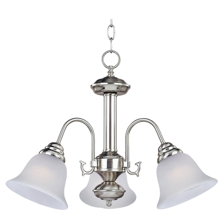Maxim 2697FTSN Three Light Chandelier, Satin Nickel