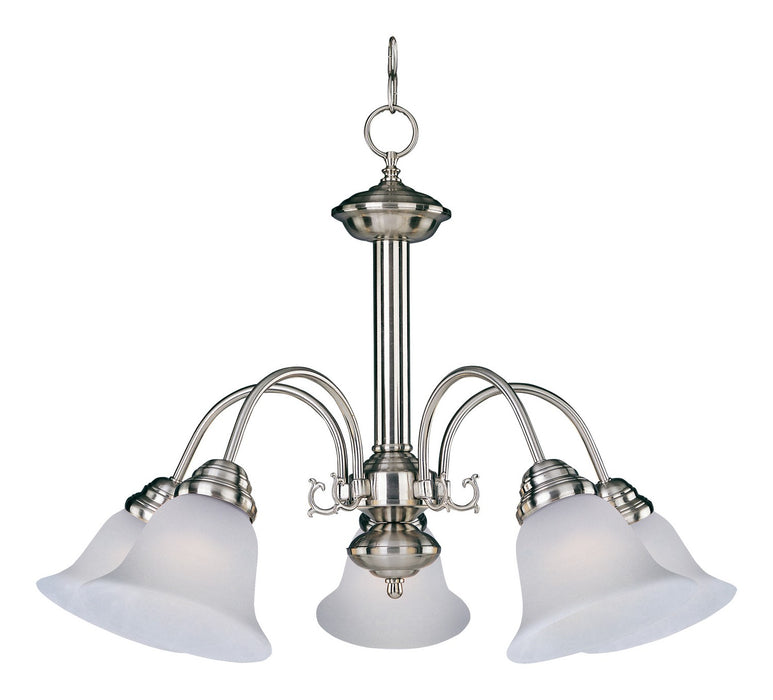 Maxim 2698FTSN Five Light Chandelier, Satin Nickel