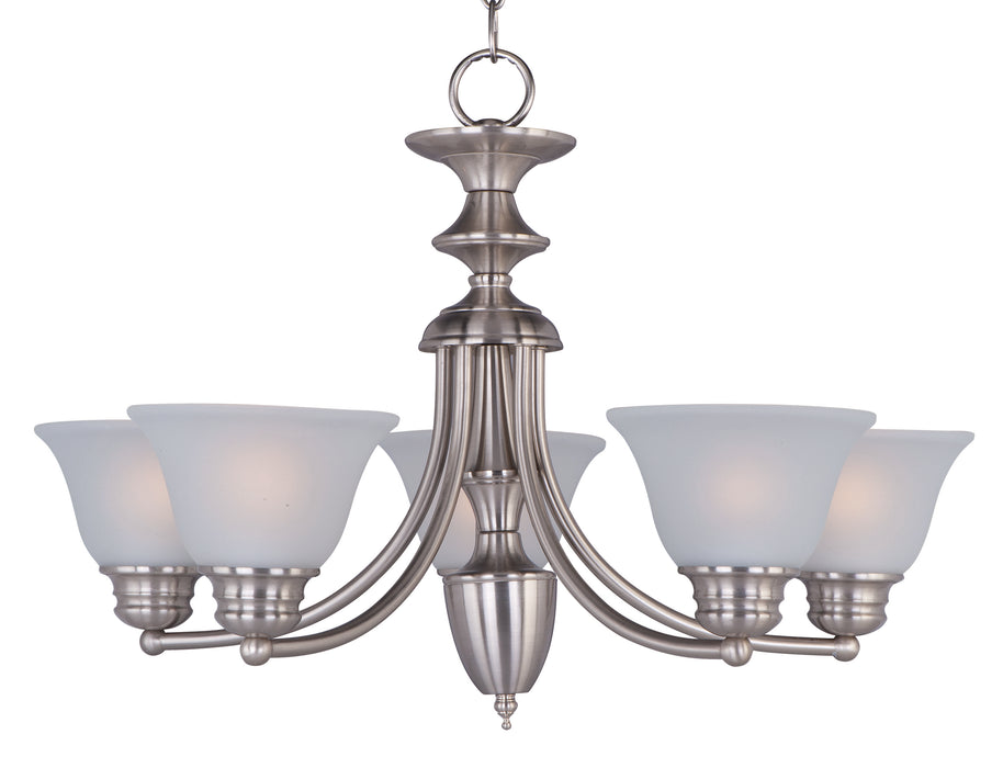 Maxim 2699FTSN Five Light Chandelier, Satin Nickel