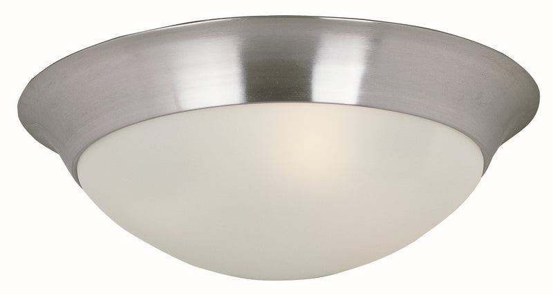 Maxim 5851FTSN Two Light Flush Mount, Satin Nickel