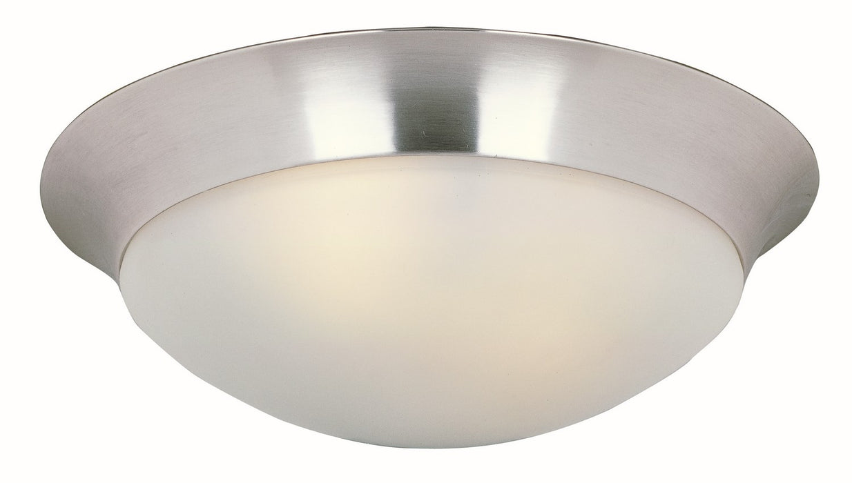 Maxim 5852FTSN Three Light Flush Mount, Satin Nickel