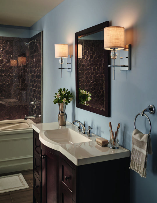 Progress Lighting P2060-15 One Light Bath Bracket, Polished Chrome
