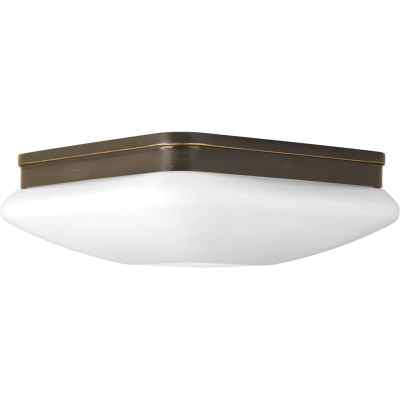 Progress Lighting P3511-20 Two Light Flush Mount, Antique Bronze
