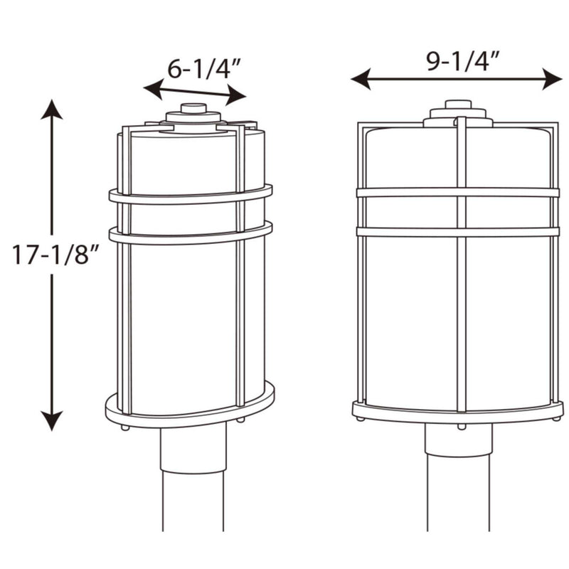 Progress Lighting P6428-31 One Light Post Lantern, Black