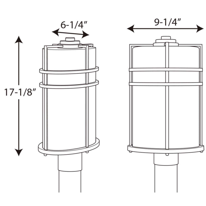 Progress Lighting P6428-31 One Light Post Lantern, Black