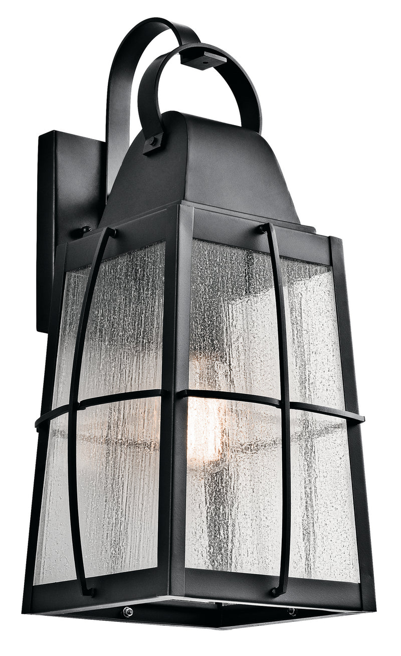 Kichler 49554BKT One Light Outdoor Wall Mount, Textured Black