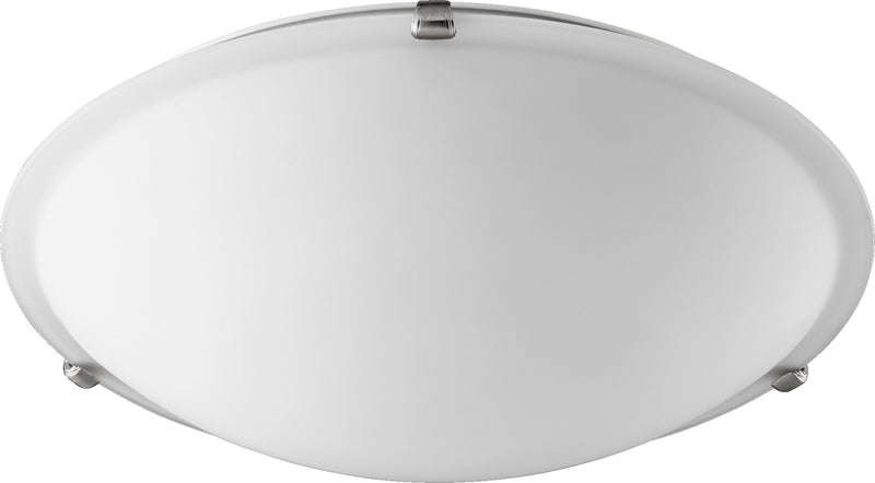 Quorum 3000-20165 Four Light Ceiling Mount, Satin Nickel