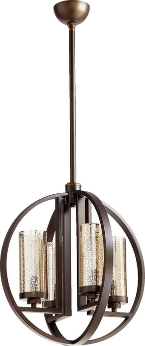Quorum 603-4-86 Four Light Chandelier, Oiled Bronze