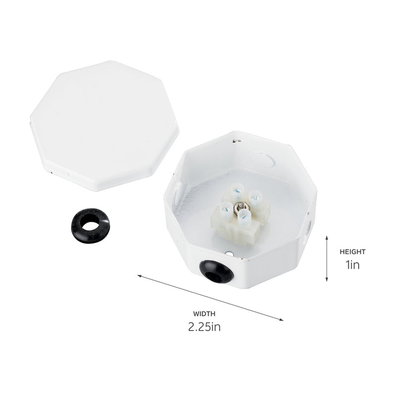 Kichler 10189WH Splice Box Assembly, White Material (Not Painted)