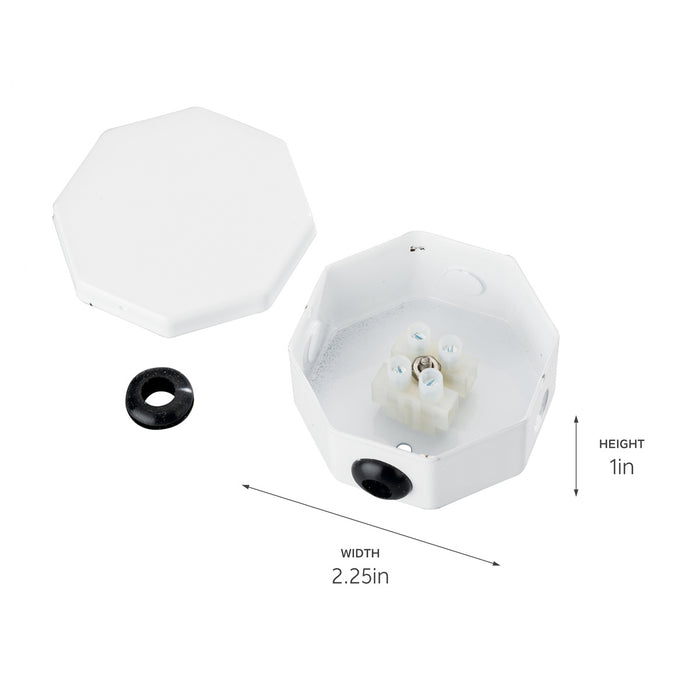 Kichler 10189WH Splice Box Assembly, White Material (Not Painted)
