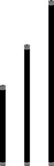 Kichler 15657BKT Stem 1/2NPSM 18 in, Textured Black