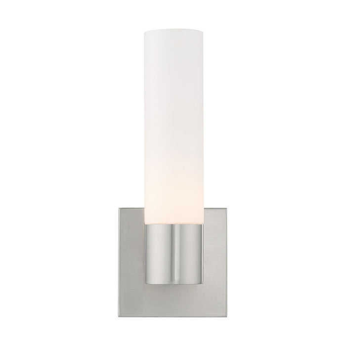 Livex Lighting 10101-91 One Light Wall Sconce, Brushed Nickel