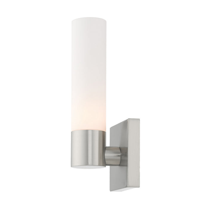 Livex Lighting 10101-91 One Light Wall Sconce, Brushed Nickel