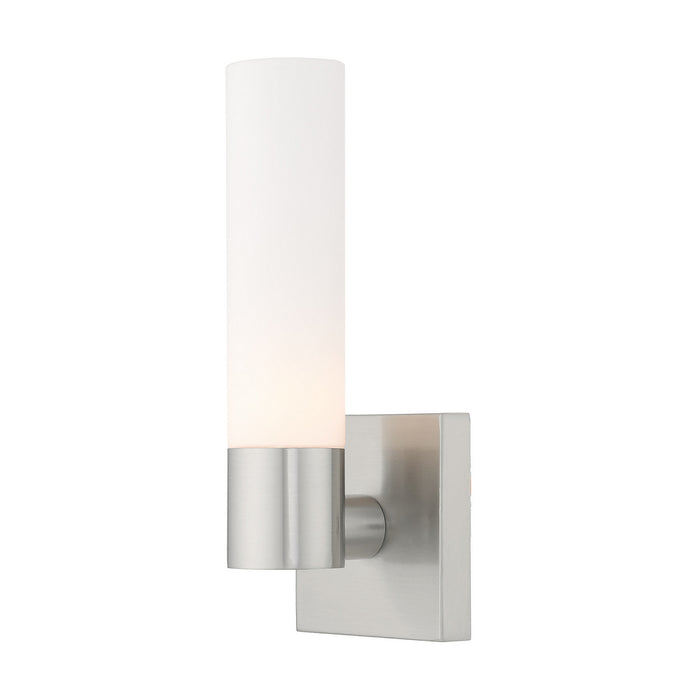 Livex Lighting 10101-91 One Light Wall Sconce, Brushed Nickel