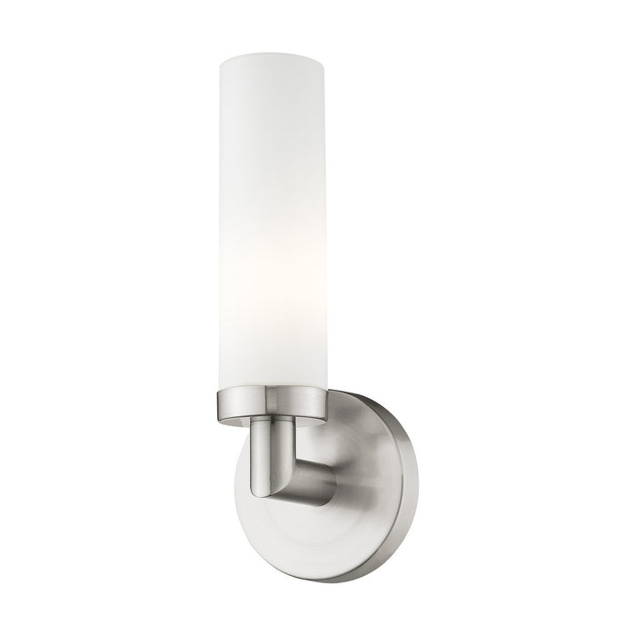 Livex Lighting 10103-91 One Light Wall Sconce, Brushed Nickel