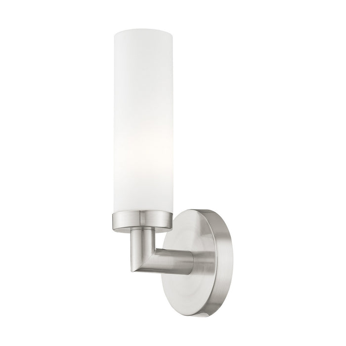 Livex Lighting 10103-91 One Light Wall Sconce, Brushed Nickel