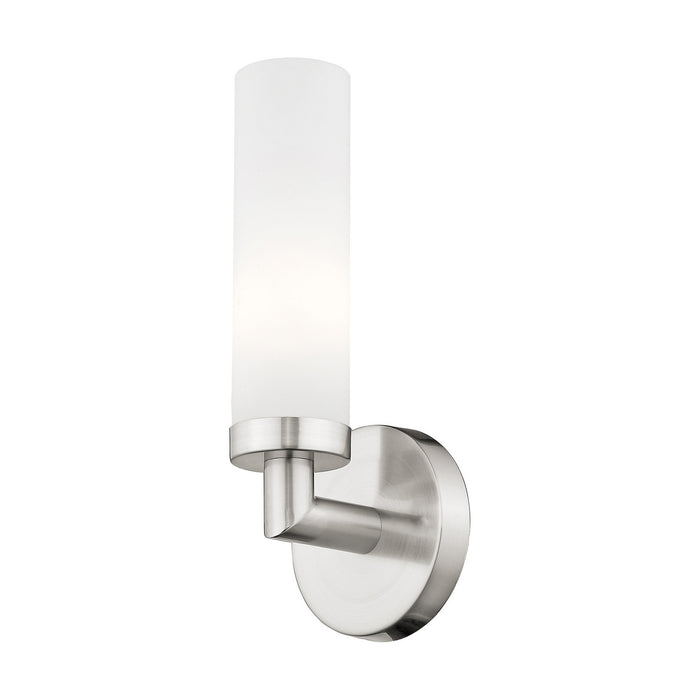 Livex Lighting 10103-91 One Light Wall Sconce, Brushed Nickel