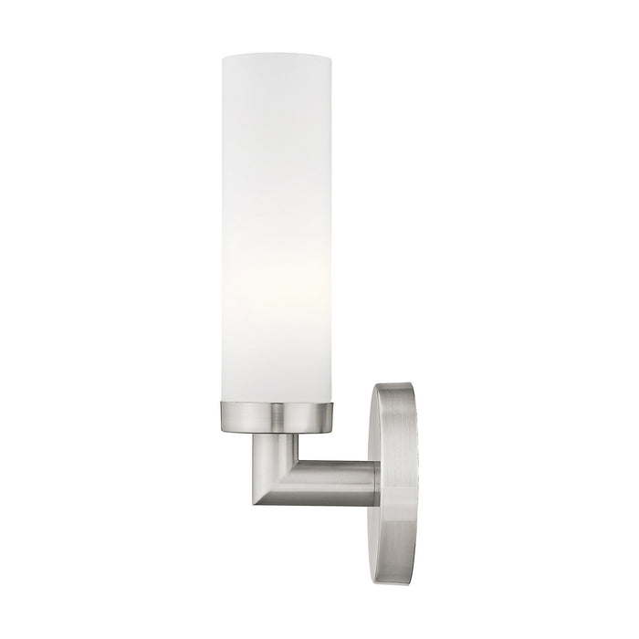 Livex Lighting 10103-91 One Light Wall Sconce, Brushed Nickel