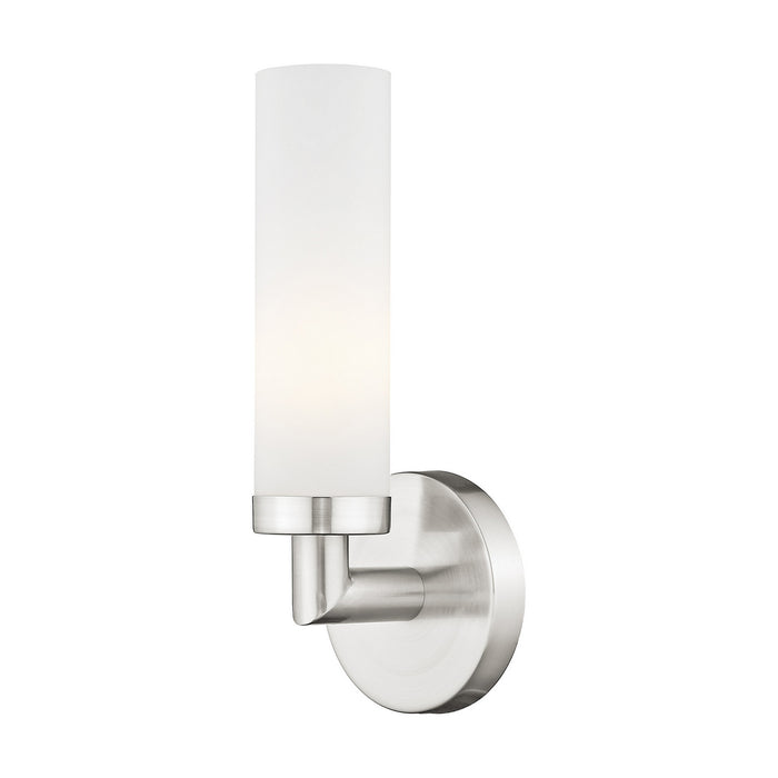 Livex Lighting 10103-91 One Light Wall Sconce, Brushed Nickel