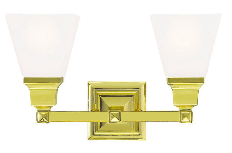 Livex Lighting 1032-02 Two Light Bath Vanity, Polished Brass