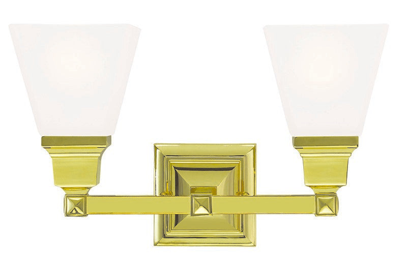 Livex Lighting 1032-02 Two Light Bath Vanity, Polished Brass