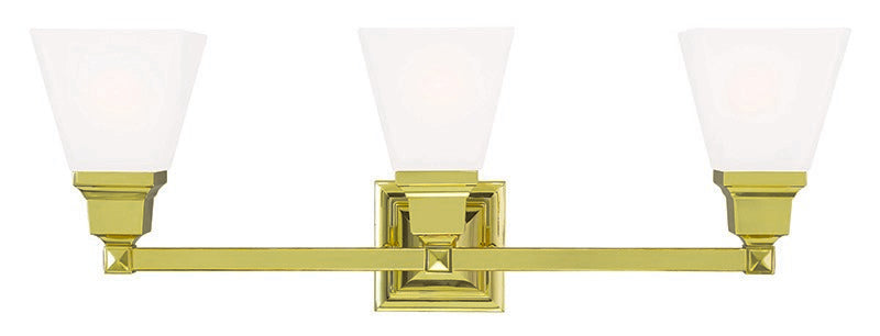 Livex Lighting 1033-02 Three Light Bath Vanity, Polished Brass