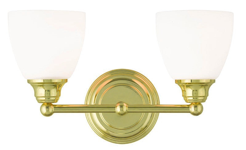 Livex Lighting 13662-02 Two Light Bath Vanity, Polished Brass