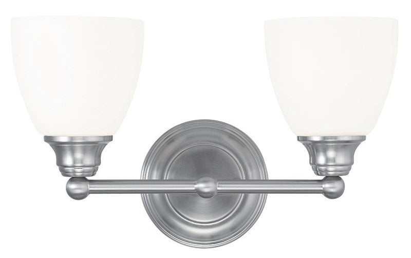 Livex Lighting 13662-91 Two Light Bath Vanity, Brushed Nickel