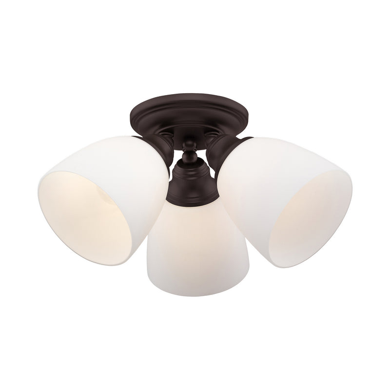 Livex Lighting 13664-07 Three Light Ceiling Mount, Bronze