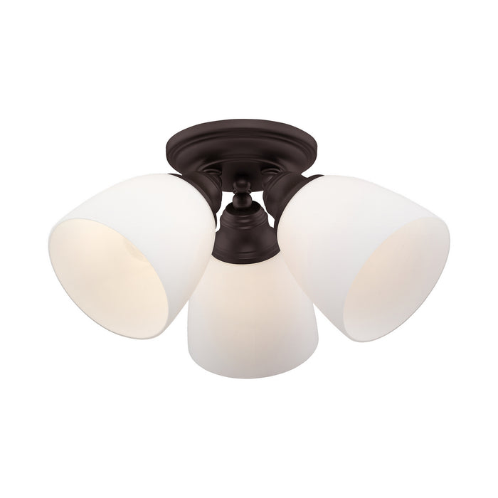 Livex Lighting 13664-07 Three Light Ceiling Mount, Bronze