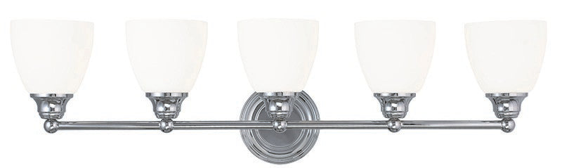 Livex Lighting 13665-05 Five Light Bath Vanity, Polished Chrome