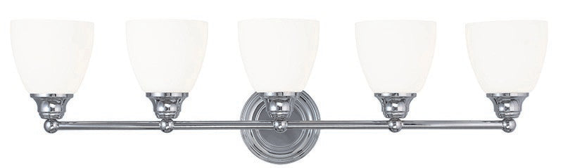 Livex Lighting 13665-05 Five Light Bath Vanity, Polished Chrome