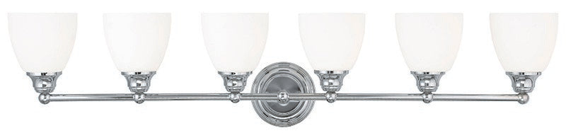 Livex Lighting 13666-05 Six Light Bath Vanity, Polished Chrome