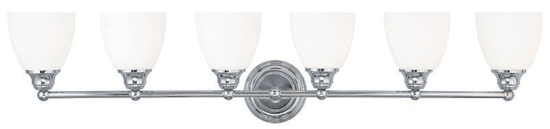 Livex Lighting 13666-05 Six Light Bath Vanity, Polished Chrome
