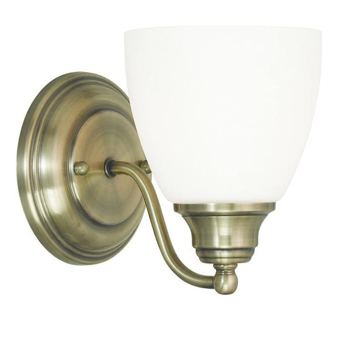 Livex Lighting 13671-01 One Light Wall Sconce, Antique Brass
