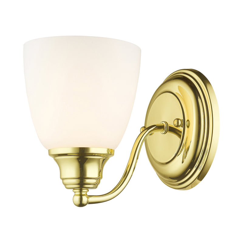 Livex Lighting 13671-02 One Light Wall Sconce, Polished Brass