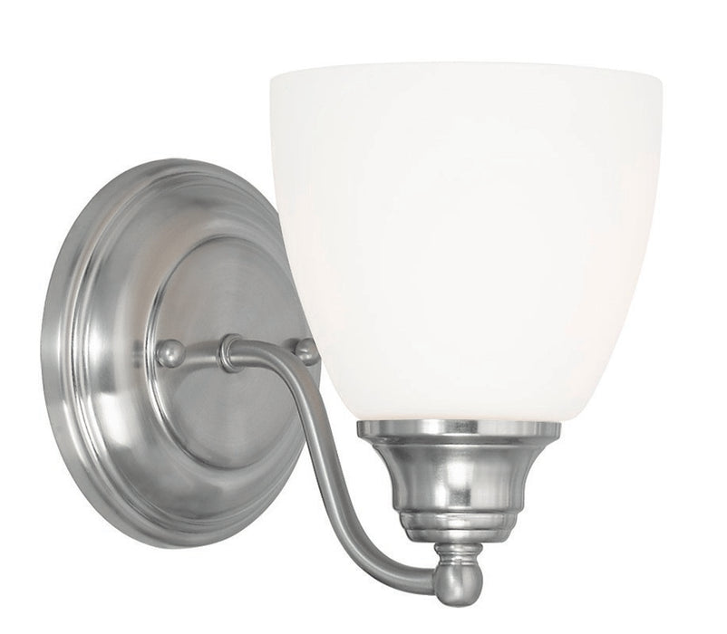 Livex Lighting 13671-91 One Light Wall Sconce, Brushed Nickel