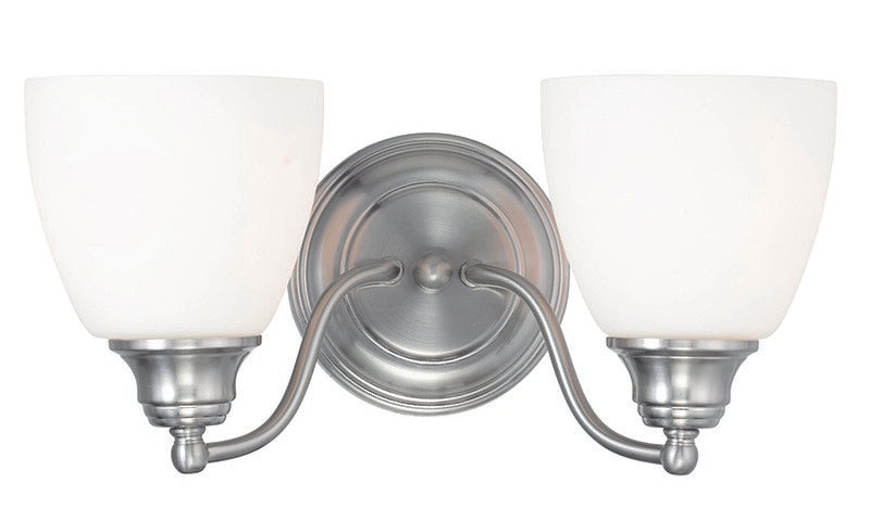 Livex Lighting 13672-91 Two Light Bath Vanity, Brushed Nickel
