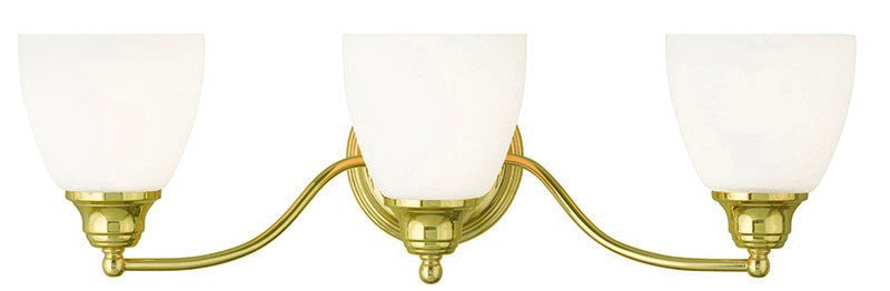 Livex Lighting 13673-02 Three Light Bath Vanity, Polished Brass
