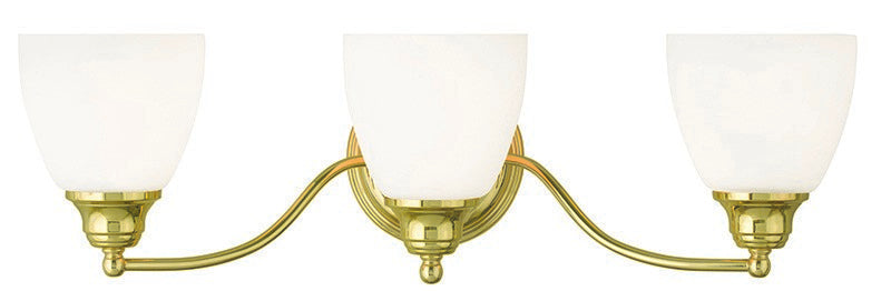 Livex Lighting 13673-02 Three Light Bath Vanity, Polished Brass