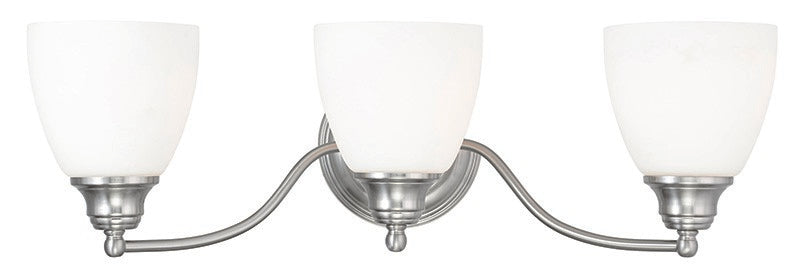 Livex Lighting 13673-91 Three Light Bath Vanity, Brushed Nickel