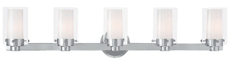 Livex Lighting 15455-05 Five Light Bath Vanity, Polished Chrome