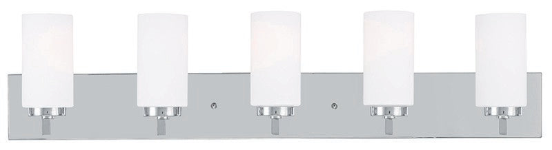 Livex Lighting 16375-05 Five Light Bath Vanity, Polished Chrome