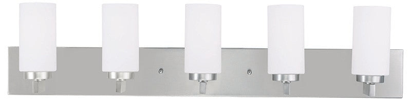 Livex Lighting 16375-91 Five Light Bath Vanity, Brushed Nickel