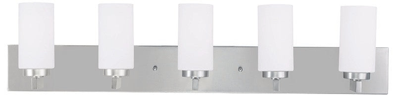Livex Lighting 16375-91 Five Light Bath Vanity, Brushed Nickel